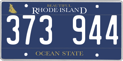 RI license plate 373944
