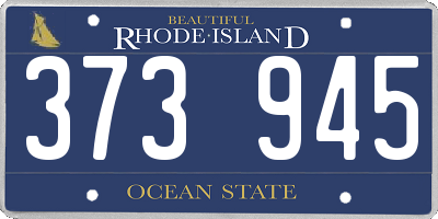 RI license plate 373945