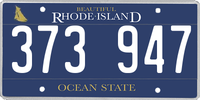 RI license plate 373947