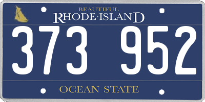 RI license plate 373952