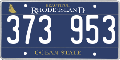 RI license plate 373953