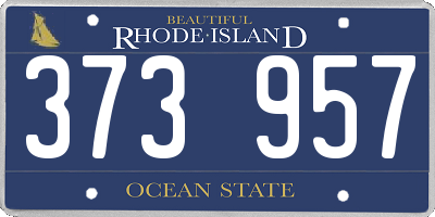 RI license plate 373957