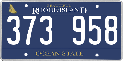 RI license plate 373958