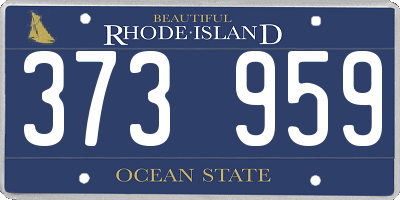 RI license plate 373959