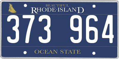 RI license plate 373964