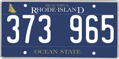 RI license plate 373965