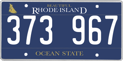 RI license plate 373967