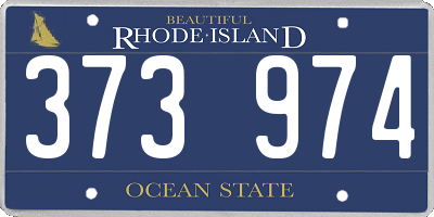 RI license plate 373974