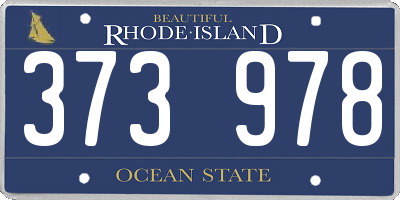 RI license plate 373978