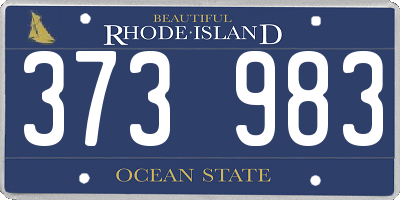 RI license plate 373983