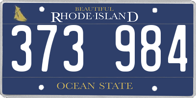 RI license plate 373984