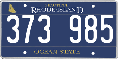 RI license plate 373985