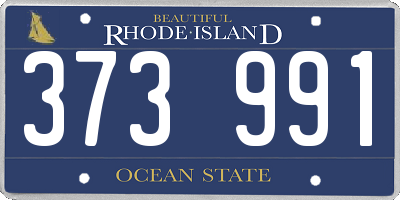 RI license plate 373991