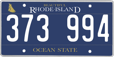 RI license plate 373994