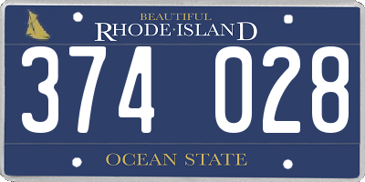RI license plate 374028