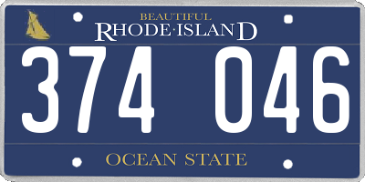 RI license plate 374046
