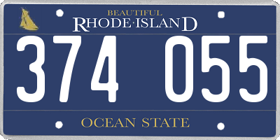 RI license plate 374055