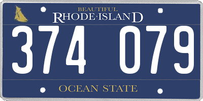 RI license plate 374079