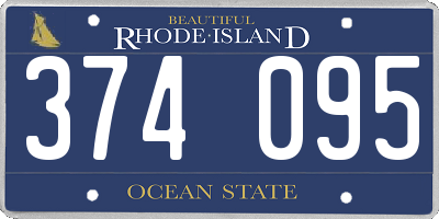 RI license plate 374095