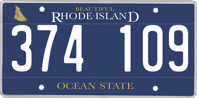 RI license plate 374109