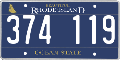 RI license plate 374119