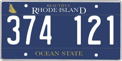 RI license plate 374121