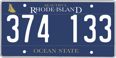 RI license plate 374133