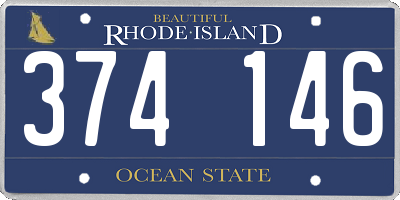 RI license plate 374146