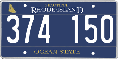 RI license plate 374150