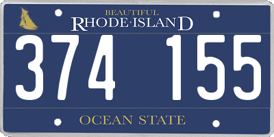 RI license plate 374155