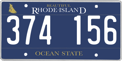RI license plate 374156