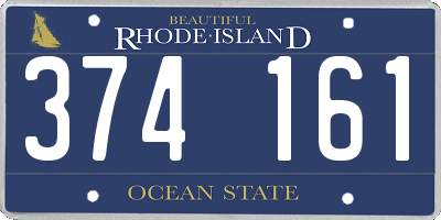 RI license plate 374161