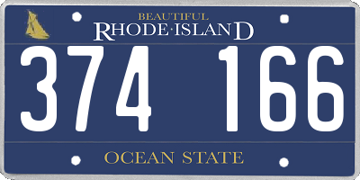 RI license plate 374166
