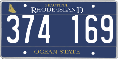 RI license plate 374169