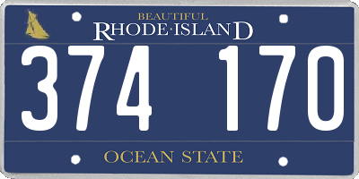 RI license plate 374170