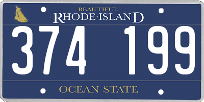 RI license plate 374199