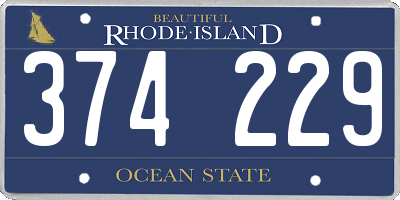 RI license plate 374229