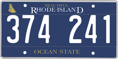 RI license plate 374241