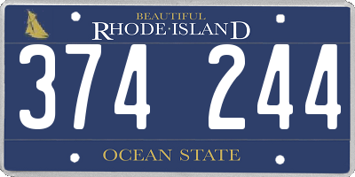 RI license plate 374244