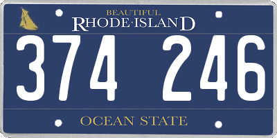 RI license plate 374246