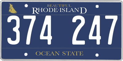RI license plate 374247