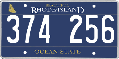 RI license plate 374256