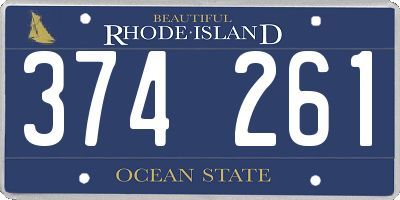 RI license plate 374261