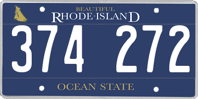 RI license plate 374272