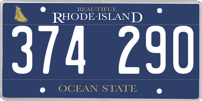 RI license plate 374290