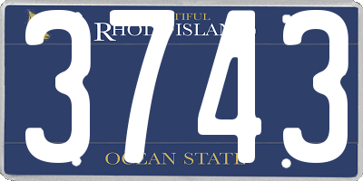 RI license plate 3743