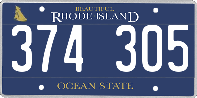 RI license plate 374305
