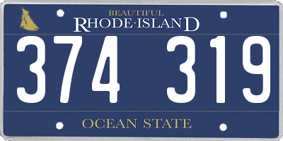 RI license plate 374319