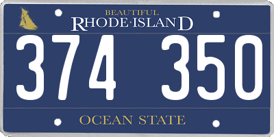 RI license plate 374350