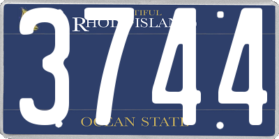 RI license plate 3744